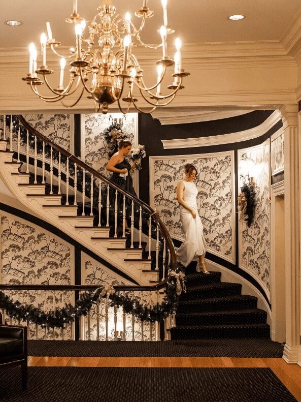 Madison club wedding stairway